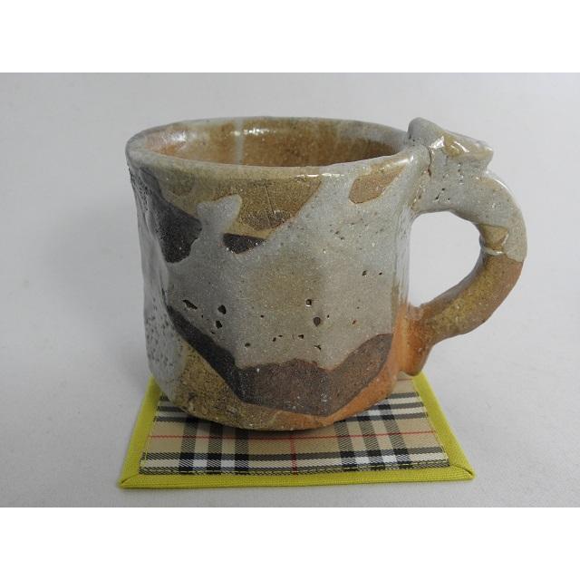 人間国宝 荒川豊蔵作 織部焼 手付鉢 共布 十三代即中斎極め