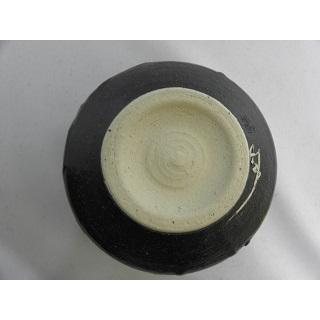 ich-10 積層泥彩 黒茶碗 文部大臣奨励賞受賞作家 荒川 明作 木箱付きの画像