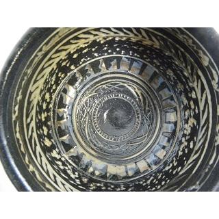 ich-10 積層泥彩 黒茶碗 文部大臣奨励賞受賞作家 荒川 明作 木箱付きの画像
