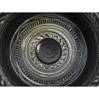 ich-9 積層泥彩 黒茶碗 文部大臣奨励賞受賞作家 荒川 明作 木箱付きの画像