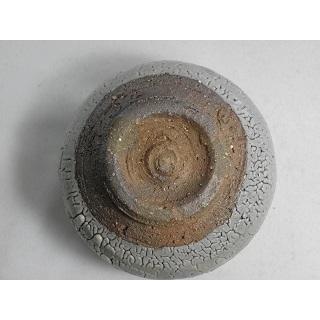 jch-22  薪窯焼成  唐津抹茶茶碗 文部大臣奨励賞受賞作家 荒川明作 木箱付きの画像