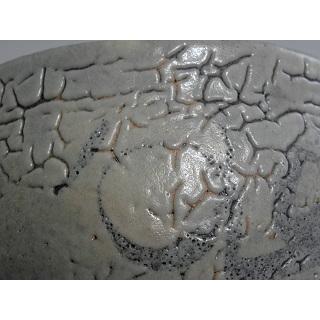 jch-22  薪窯焼成  唐津抹茶茶碗 文部大臣奨励賞受賞作家 荒川明作 木箱付きの画像