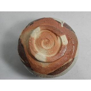 jch-9  焼締志野 抹茶茶碗  文部大臣奨励賞受賞作家 荒川明作 木箱付きの画像