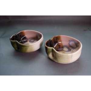 koha-1 鳴海織部小鉢 ２ヶ組 文部大臣奨励賞受賞作家　荒川明作 木箱付き