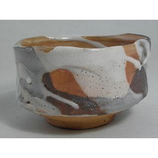lch-2  志野 抹茶茶碗  文部大臣奨励賞受賞作家 荒川明作 木箱付きの画像