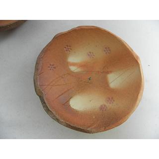 mkoha-2 焼締 花文様小鉢2ケセット 文部大臣奨励賞受賞作家 荒川 明作  桐箱付きの画像