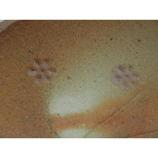 mkoha-2 焼締 花文様小鉢2ケセット 文部大臣奨励賞受賞作家 荒川 明作  桐箱付きの画像