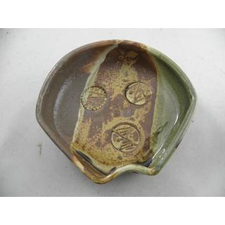 mkoha-7 鳴海織部小鉢2ヶ 文部大臣奨励賞受賞作家 荒川明作 紙箱付の画像