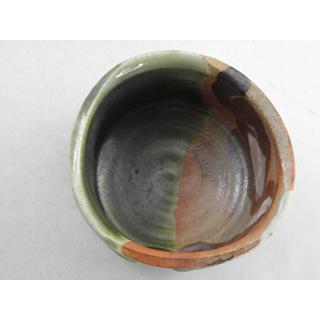 nch-4 鳴海織部 抹茶茶碗  文部大臣奨励賞受賞作家 荒川明作 木箱付きの画像