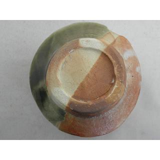 nch-4 鳴海織部 抹茶茶碗  文部大臣奨励賞受賞作家 荒川明作 木箱付きの画像