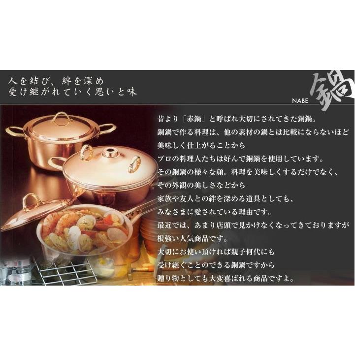 新光金属 純銅 両手鍋 20cm 日本製 プレイクッキング ソースポット