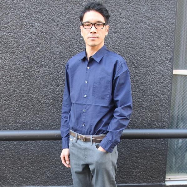 【RE PRICE/価格改定】オーディエンス  Upscape Audience レギュラーカラー長袖シャツ スーピマタイプライター地 日本製 メンズ | Audience | 08