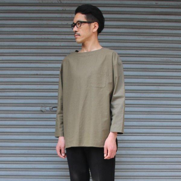 オーディエンス Audience ボートネックプルオーバーポケ付き9分袖シャツ コットンクロス地 日本製 メンズ |  | 10