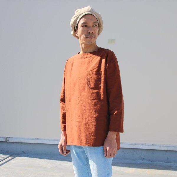 オーディエンス Audience ボートネックプルオーバーポケ付き9分袖シャツ コットンクロス地 日本製 メンズ |  | 11