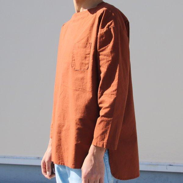 オーディエンス Audience ボートネックプルオーバーポケ付き9分袖シャツ コットンクロス地 日本製 メンズ |  | 13