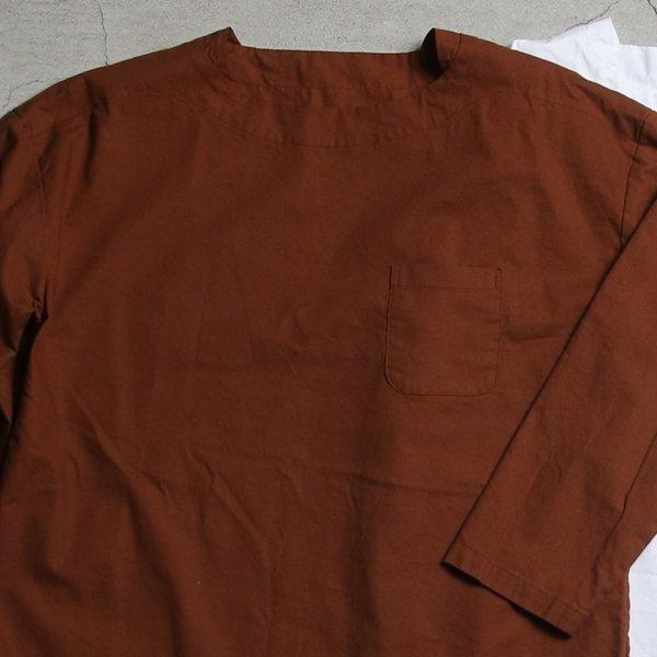 オーディエンス Audience ボートネックプルオーバーポケ付き9分袖シャツ コットンクロス地 日本製 メンズ |  | 15