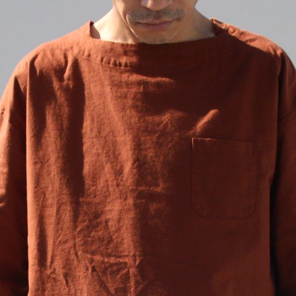 オーディエンス Audience ボートネックプルオーバーポケ付き9分袖シャツ コットンクロス地 日本製 メンズ |  | 18