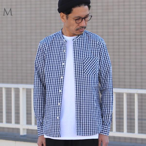 【RE PRICE / 価格改定】オーディエンス Audience バンドカラーシャツ 長袖シャツ 日本製 メンズ |  | 07