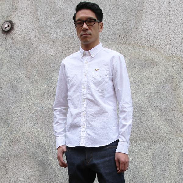 【RE PRICE/価格改定】オーディエンス Audience UCLA ブルーインズ熊刺繍付シャツ チビ衿 ボタンダウンシャツ シャンブレーオックス 日本製 メンズ | Audience | 02