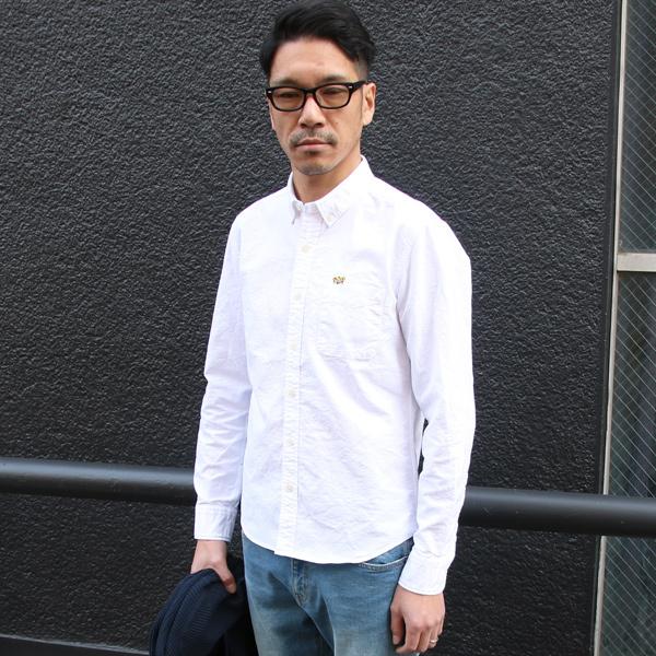 【RE PRICE/価格改定】オーディエンス Audience UCLA ブルーインズ熊刺繍付シャツ チビ衿 ボタンダウンシャツ シャンブレーオックス 日本製 メンズ | Audience | 03