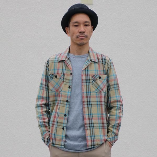 【RE PRICE/価格改定】オーディエンス Audience オープンカラーシャツジャケット 70'サーフチェック柄 日本製 メンズ | Audience | 13