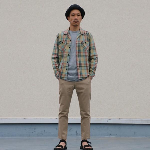 【RE PRICE/価格改定】オーディエンス Audience オープンカラーシャツジャケット 70'サーフチェック柄 日本製 メンズ | Audience | 04