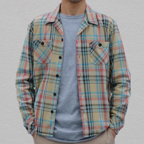 【RE PRICE/価格改定】オーディエンス Audience オープンカラーシャツジャケット 70'サーフチェック柄 日本製 メンズ | Audience | 07