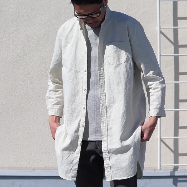 オーディエンス Audience ローマシャツコート ソフトリネンコットンキャンバ 日本製 | Audience | 05