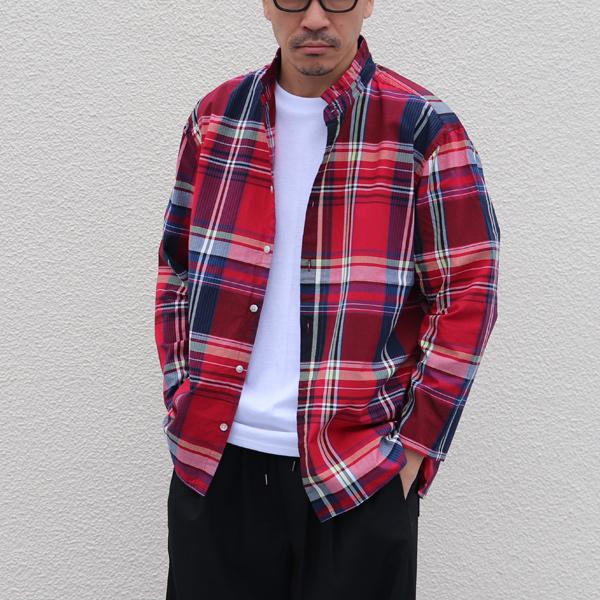 【RE PRICE / 価格改定】 オーディエンス Audience スタンドスモールカラーシャツ シャツジャケット マドラス大判チェック 日本製 メンズ | Audience | 08