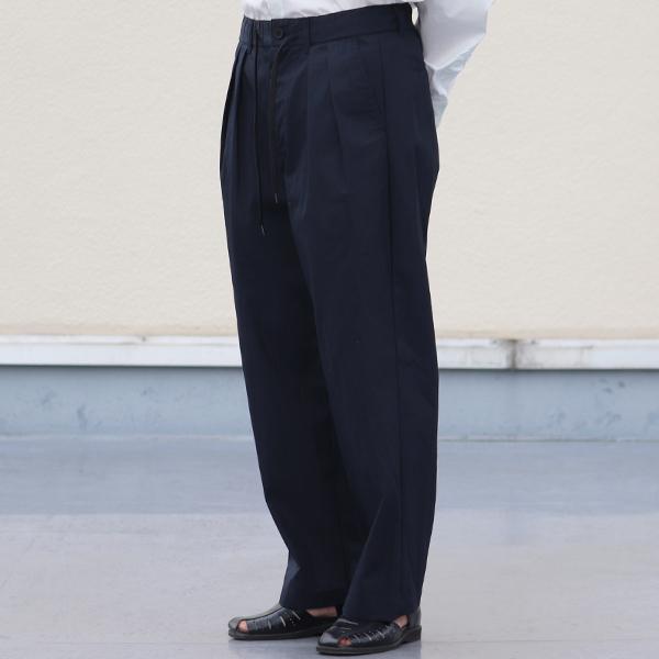 Audience オーディエンス 2タックパンツ ワイドパンツ グリストーンダブル 綿ナイロン 日本製 Upscape Audience | Audience | 12