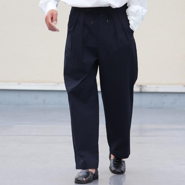 Audience オーディエンス 2タックパンツ ワイドパンツ グリストーンダブル 綿ナイロン 日本製 Upscape Audience | Audience | 08