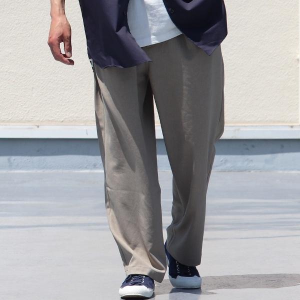 Reflax(リフラクス)ポリエステル リネンライク CANAPA(カナパ) 2タックイージーワイドパンツ【MADE IN JAPAN】『日本製』/ Upscape Audience [AUD3490] | Audience | 01