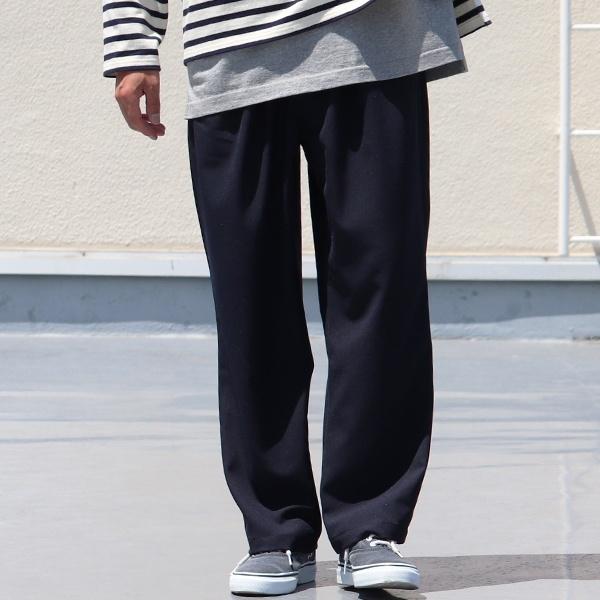 Reflax(リフラクス)ポリエステル リネンライク CANAPA(カナパ) 2タックイージーワイドパンツ【MADE IN JAPAN】『日本製』/ Upscape Audience [AUD3490] | Audience | 10