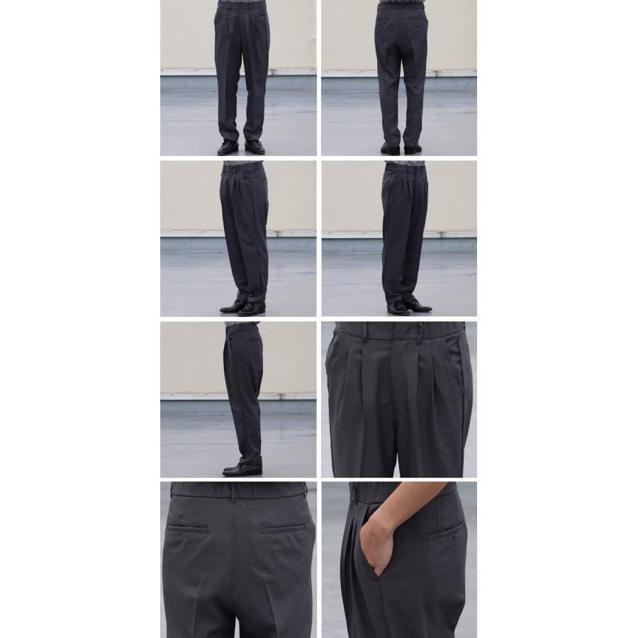 Audience オーディエンス 2タックパンツ テーパードパンツ Reflax Linon リフラクスリノン 日本製 メンズ | Audience | 20