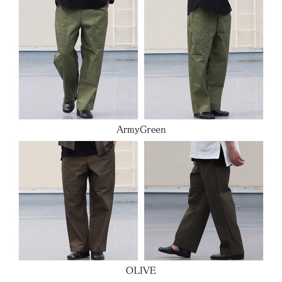 Audience オーディエンス ツールポケット ワイドイージーパンツ グリストーンダブル 綿ナイロン 日本製 メンズ | Audience | 16