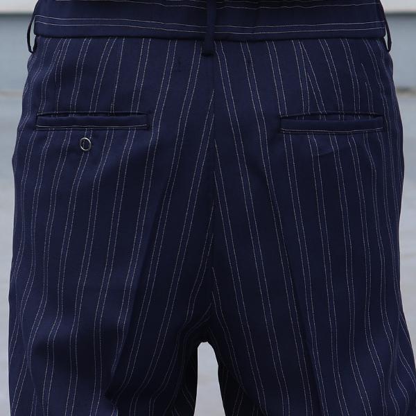 オーディエンス Audience 2タックパンツ テーパードパンツ Reflax Linon リフラクスリノン ストライプ柄 日本製 メンズ AUD3554 | Audience | 14