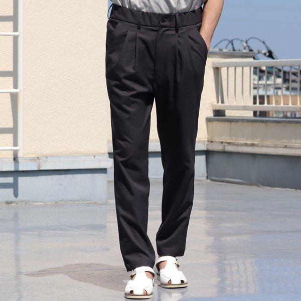 オーディエンス Upscape Audience 2タックパンツ テーパードパンツ Reflax リフラクス ツイルストレッチ地 日本製 メンズ | Audience | 01
