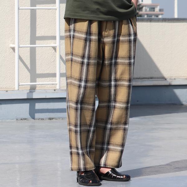 モ*ス様 70s vintage オンブレチェック 総柄フレアパンツ 70年代 H.I.S フレアチェックパンツ メンズW31 古着 70s ビンテージ