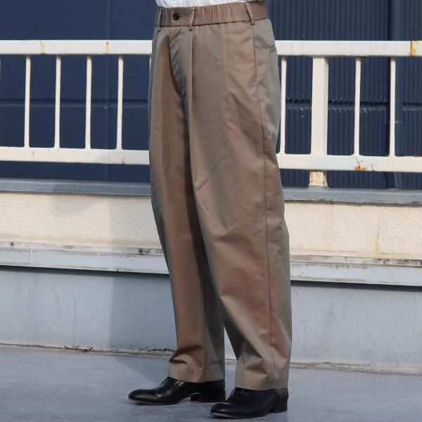 オーディエンス Audience 1タック ワイドイージーパンツ タマムシギャバ 備後産 日本製/AUD3577 | Audience | 10
