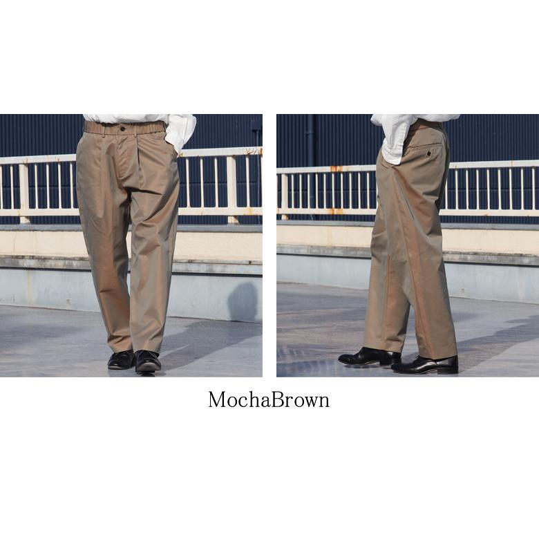 オーディエンス Audience 1タック ワイドイージーパンツ タマムシギャバ 備後産 日本製/AUD3577 | Audience | 18