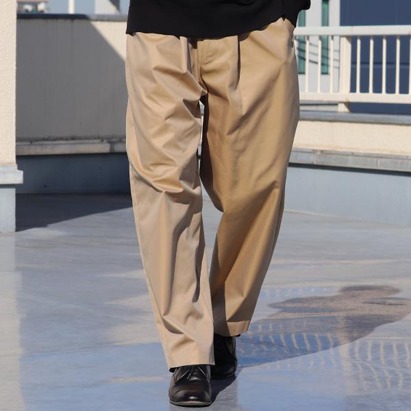 オーディエンス Audience 1タック ワイドイージーパンツ タマムシギャバ 備後産 日本製/AUD3577 | Audience | 01