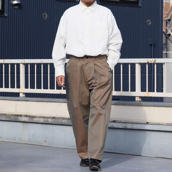 オーディエンス Audience 1タック ワイドイージーパンツ タマムシギャバ 備後産 日本製/AUD3577 | Audience | 06