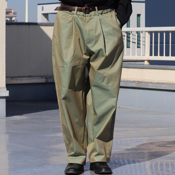 オーディエンス Audience 1タック ワイドイージーパンツ タマムシギャバ 備後産 日本製/AUD3577 | Audience | 07
