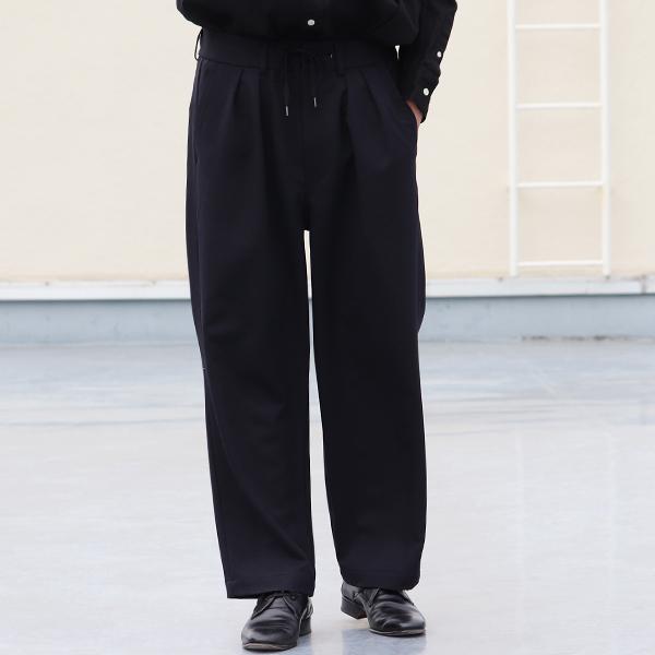 オーディエンス Audience 2タック イージーワイドパンツ ナチュレミア ウールライク Naturemier 日本製 AUD3578 | Audience | 01