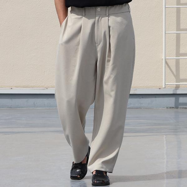 オーディエンス Audience 1タック ワイド イージーパンツ ナチュレミア リネンライクトロピカル Naturemier 日本製 AUD3579 | Audience | 01