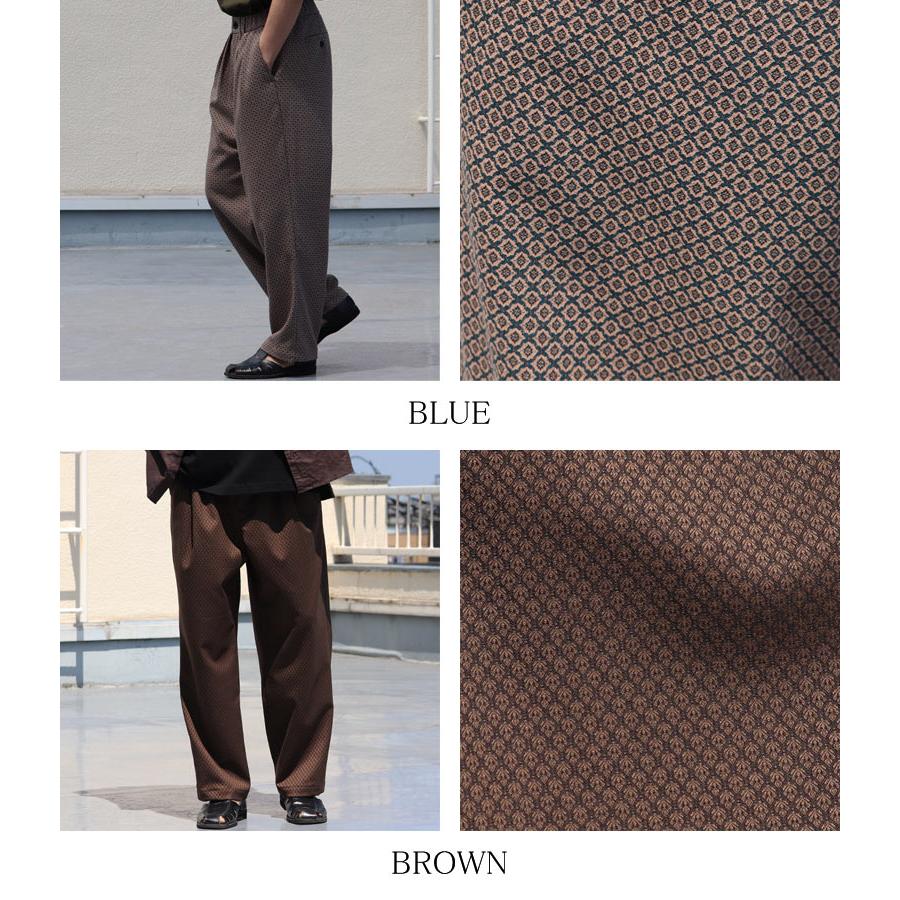 オーディエンス Audience 2タックパンツ ワイドイージーパンツ ジャパニーズトラディショナルパターン 日本製 メンズ AUD3588 | Audience | 17