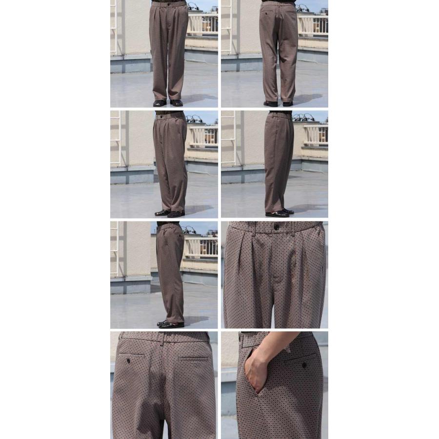 オーディエンス Audience 2タックパンツ ワイドイージーパンツ ジャパニーズトラディショナルパターン 日本製 メンズ AUD3588 | Audience | 20