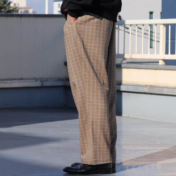 オーディエンス Audience 2タックパンツ ワイドイージーパンツ ジャパニーズトラディショナルパターン 日本製 メンズ AUD3588 | Audience | 08