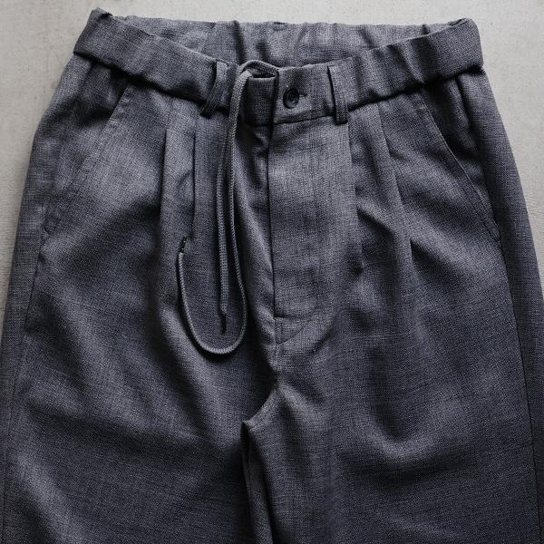 オーディエンス Audience 2タック イージー テーパードパンツ ナチュレミア リネンライク メランジクロス Naturemier TM 日本製 AUD3615 | Audience | 13