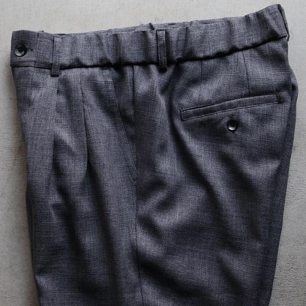 オーディエンス Audience 2タック イージー テーパードパンツ ナチュレミア リネンライク メランジクロス Naturemier TM 日本製 AUD3615 | Audience | 15